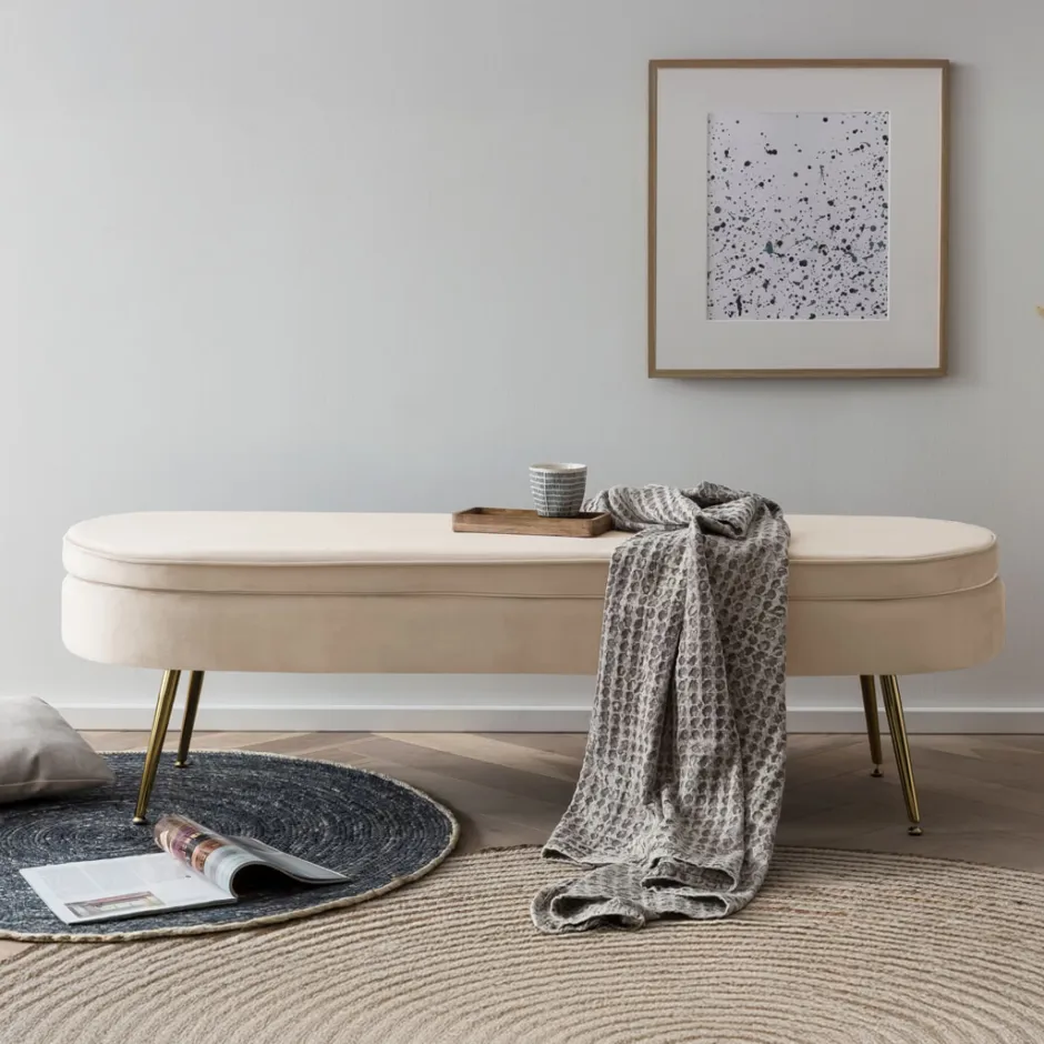 Artistiq Living Bankje Ignacio Velvet, 143cm* Halbanken