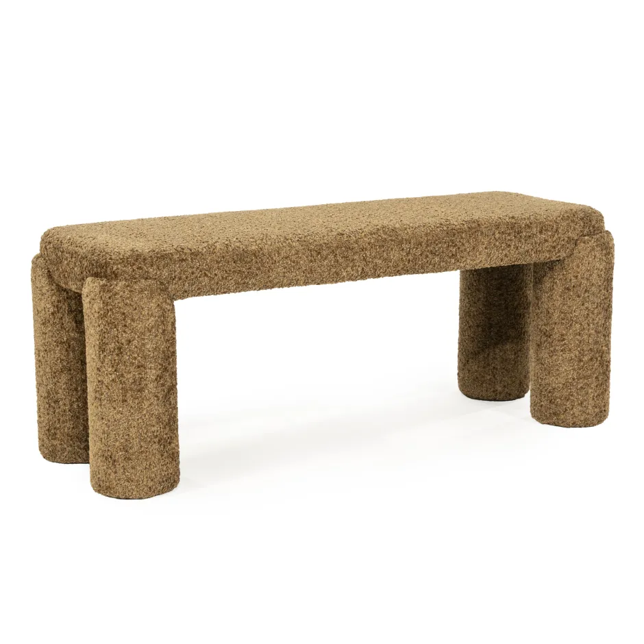 By-Boo Bankje Omla Fluffy, 119cm* Halbanken|Eetkamerbanken