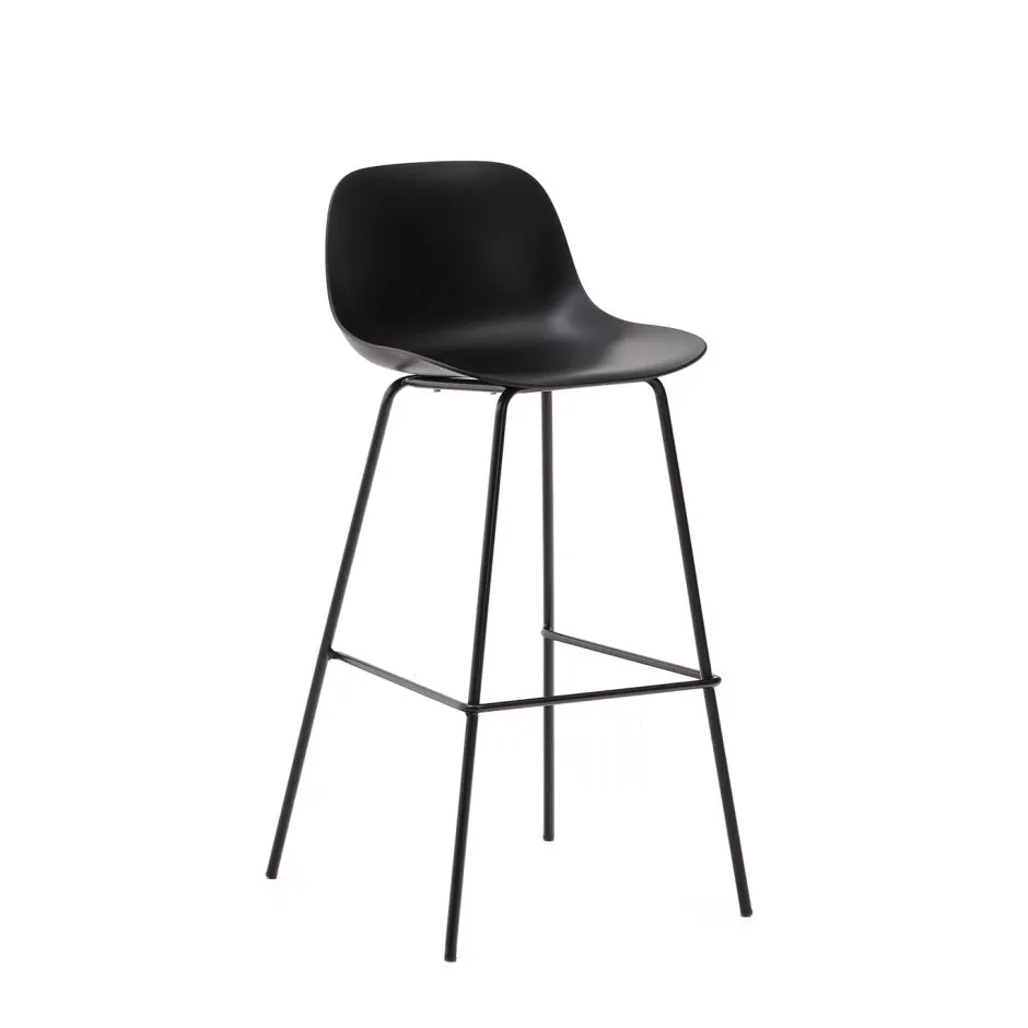 Kave Home Barkruk Altea Gerecycled kunststof (zithoogte 74cm)* Barkrukken|Barkruk Met Rugleuning