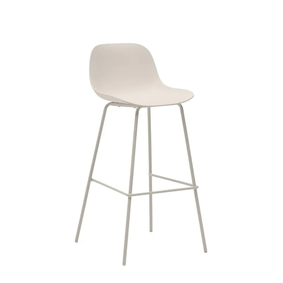 Kave Home Barkruk Altea Gerecycled kunststof (zithoogte 74cm)* Barkrukken|Barkruk Met Rugleuning