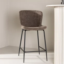 Nohr Barkruk Artesha Bouclé, kleur (zithoogte 65cm)* Barkruk Met Rugleuning