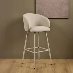 Bendt Barkruk Cristi Stof, kleur (zithoogte 78cm)* Barkruk Met Rugleuning