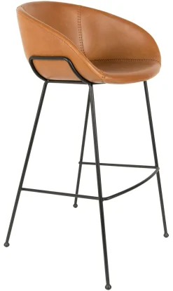 Zuiver Barkruk Feston PU leer (zithoogte 76cm)* Barkruk Met Rugleuning|Barkruk Leer / Kunstleer