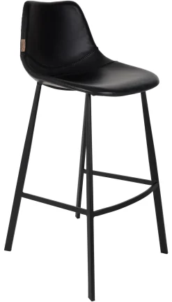 Dutchbone Barkruk Franky PU (zithoogte 80cm)* Barkruk Met Rugleuning|Barkruk Leer / Kunstleer