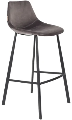Dutchbone Barkruk Franky Velvet (zithoogte 80cm)* Barkruk Met Rugleuning