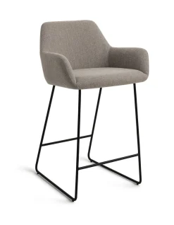 Jesper Home Barkruk Hiroo Slide Black (zithoogte 66cm)* Barkruk Met Rugleuning