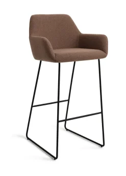 Jesper Home Barkruk Hiroo Slide Black (zithoogte 75cm)* Barkruk Met Rugleuning