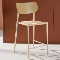 Nohr Barkruk Lakeithia Rattan (zithoogte 67cm)* Barkruk Met Rugleuning|Barkruk Hout