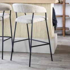 Eleonora Barkruk Luka Bouclé (zithoogte 68cm)* Barkruk Met Rugleuning