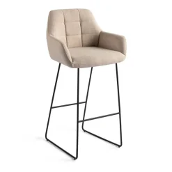 Jesper Home Barkruk Noto Slide Black (zithoogte 75cm)* Barkruk Met Rugleuning
