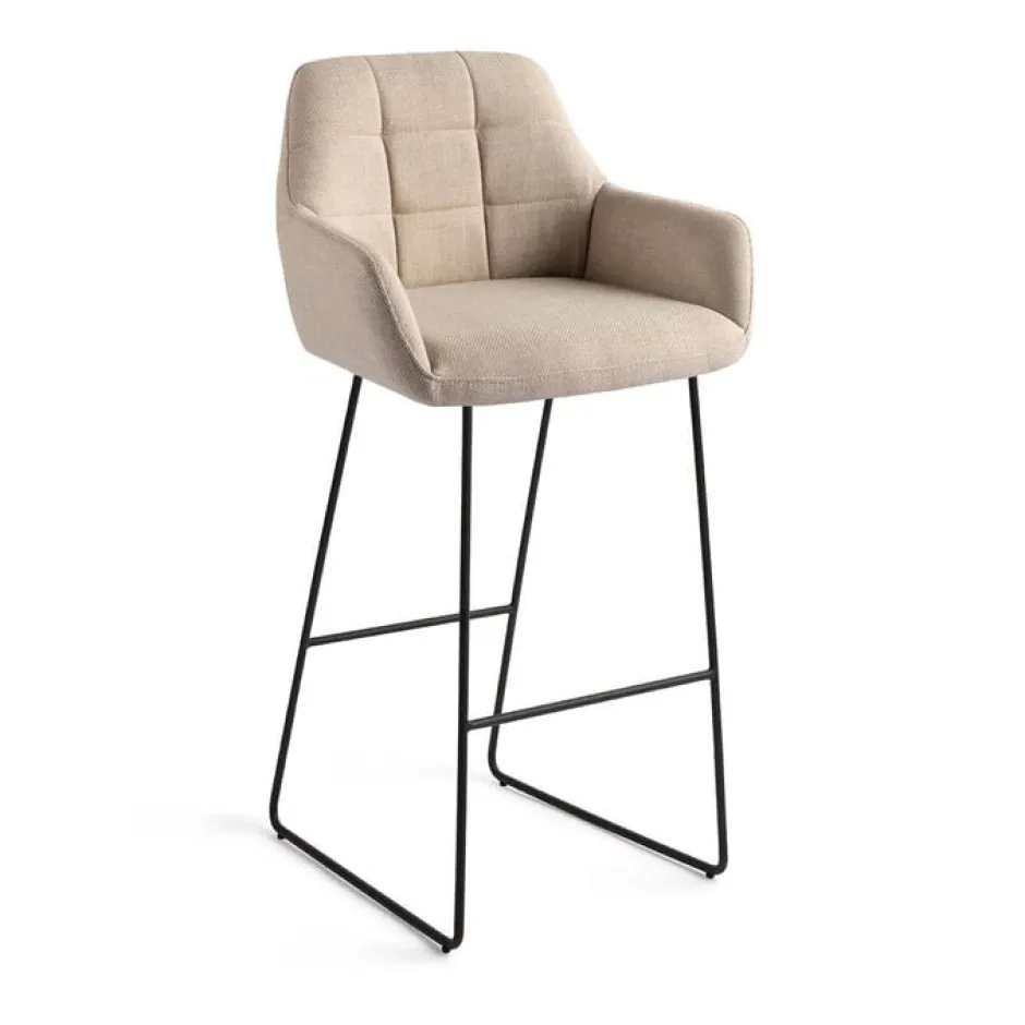Jesper Home Barkruk Noto Slide Black (zithoogte 75cm)* Barkruk Met Rugleuning