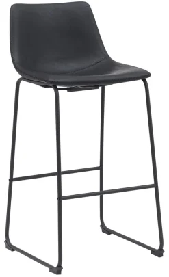LABEL51 Barkruk Risto Lederlook (zithoogte 75cm)* Barkruk Leer / Kunstleer|Barkruk Met Rugleuning