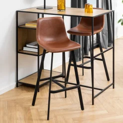 Bendt Barkruk Xanthe PU (zithoogte 76.5cm)* Barkruk Met Rugleuning|Barkruk Leer / Kunstleer