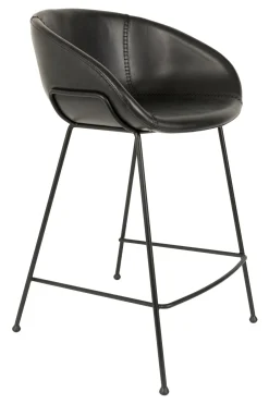 Zuiver Barstoel Feston PU leer (zithoogte 65cm)* Barkruk Met Rugleuning|Barkruk Leer / Kunstleer