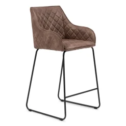Rivièra Maison Barstoel Frisco Drive Pellini (zithoogte 67cm)* Barkruk Leer / Kunstleer|Barkruk Met Rugleuning