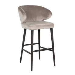 Richmond Interiors Barstoel Indigo Velvet (zithoogte 78cm)* Barkruk Met Rugleuning