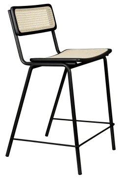 Zuiver Barstoel Jort Rotan (zithoogte 67cm)* Barkruk Met Rugleuning