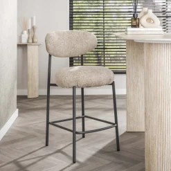 LifestyleFurn Barstoel Lawson Renegade stof, kleur (zithoogte 67cm)* Barkruk Met Rugleuning
