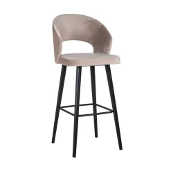 Richmond Interiors Barstoel Savoy Velvet, kleur (zithoogte 82cm)* Barkruk Met Rugleuning