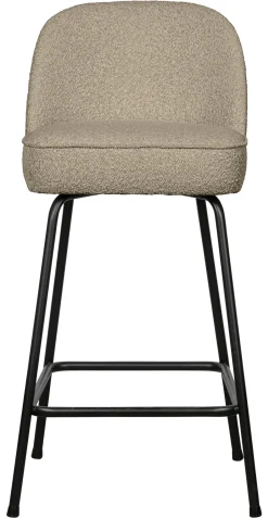WOOOD Barstoel Vogue Bouclé (zithoogte 65cm)* Barkruk Met Rugleuning