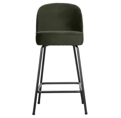 WOOOD Barstoel Vogue Velvet (zithoogte 64cm)* Barkruk Met Rugleuning