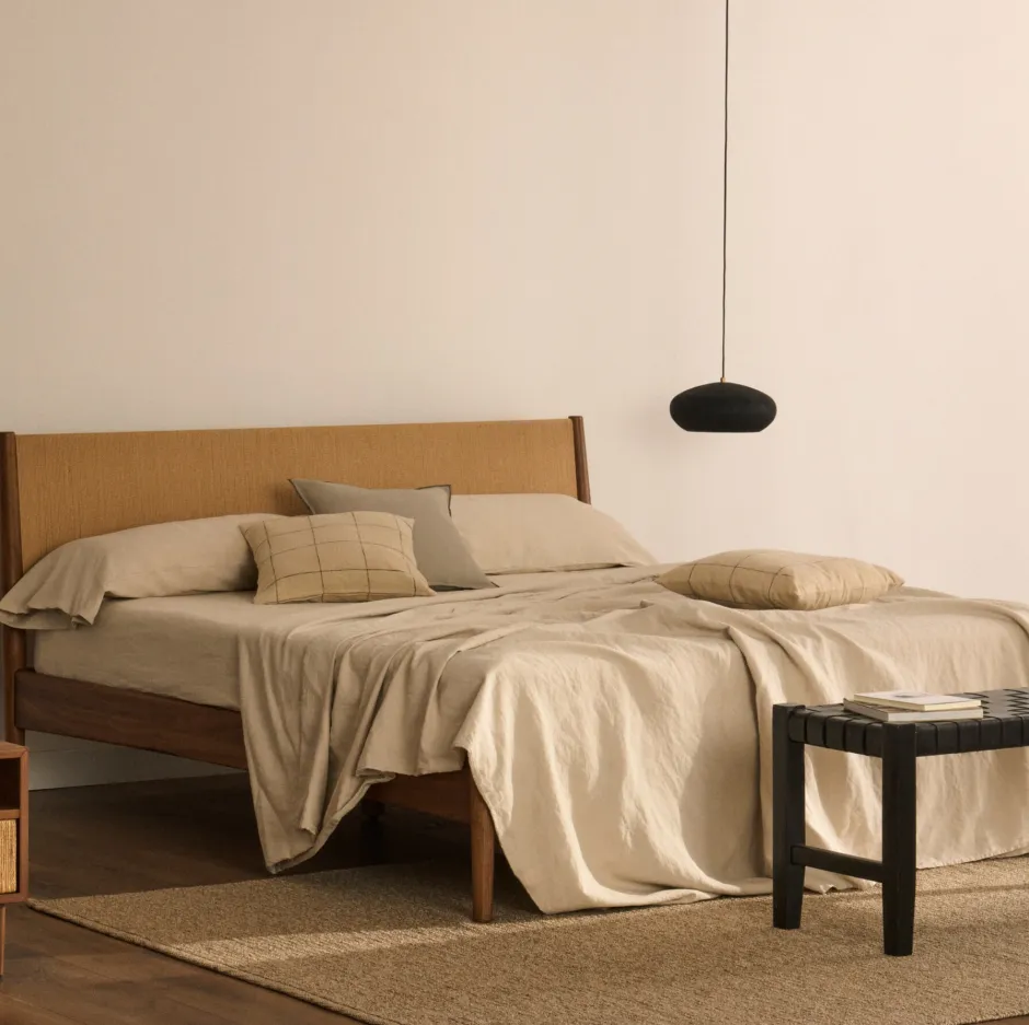 Kave Home Bed Elan Notenhout* Bedden & Boxsprings