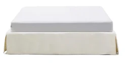 Kave Home Bed Jaira excl. hoofdbord, Chenille, kleur Wit* Bedden & Boxsprings