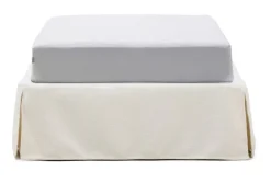 Kave Home Bed Jaira excl. hoofdbord, Chenille, kleur Wit* Bedden & Boxsprings