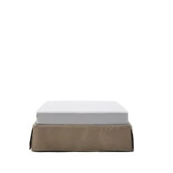 Kave Home Bed Jaira excl. hoofdbord, Linnenmix, 90 x 200cm, kleur* Bedden & Boxsprings