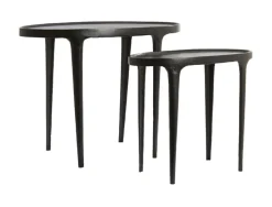 Light & Living Bijzettafel Arica Set van 2 stuks, kleur* Zwarte Bijzettafel|Bijzettafels Set