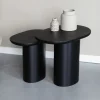 ZILT Bijzettafel Arick Mangohout, Set van 2 stuks* Zwarte Bijzettafel|Bijzettafels Set