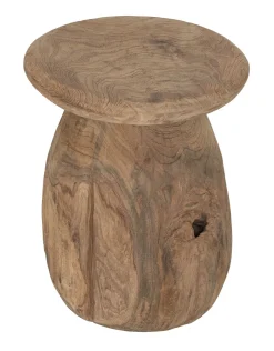 MUST Living Bijzettafel Bromo Teakhout, Ø35cm* Ronde Bijzettafel