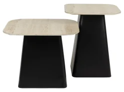 ZILT Bijzettafel Capricia Keramiek, Set van 2 stuks* Zwarte Bijzettafel|Bijzettafels Set