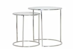 Light & Living Bijzettafel Duarte Set van 2 stuks* Zwarte Bijzettafel|Bijzettafels Set