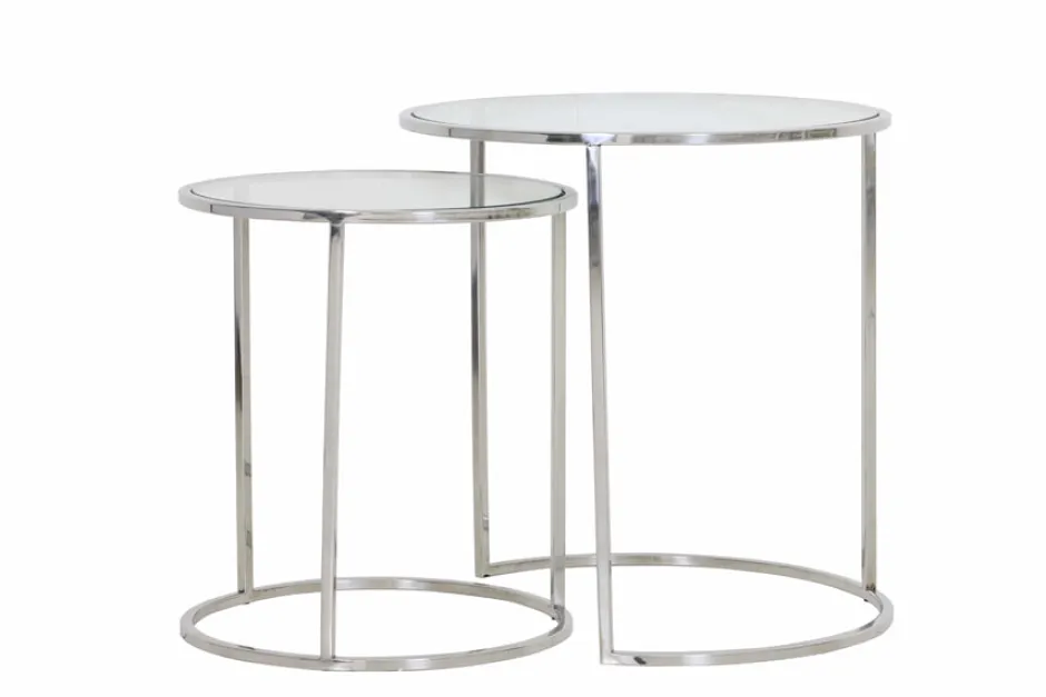 Light & Living Bijzettafel Duarte Set van 2 stuks* Zwarte Bijzettafel|Bijzettafels Set