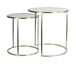 Light & Living Bijzettafel Duarte Set van 2 stuks* Zwarte Bijzettafel|Bijzettafels Set