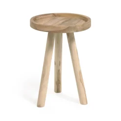 Kave Home Bijzettafel Glenda hout* Ronde Bijzettafel