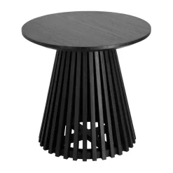 Kave Home Bijzettafel Jeanette 50cm* Zwarte Bijzettafel|Ronde Bijzettafel