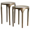 Light & Living Bijzettafel Lapaz Set van 2 stuks, kleur Antiek Brons/Taupe* Bijzettafels Set