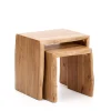 Kave Home Bijzettafel Lomiri Acaciahout, Set van 2 stuks* Bijzettafels Set