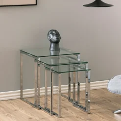Bendt Bijzettafel Lone set van 3 stuks* Zwarte Bijzettafel|Bijzettafels Set