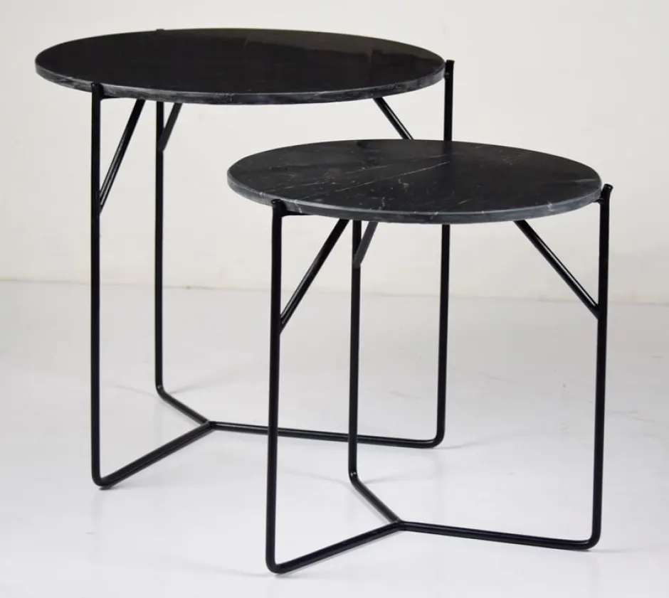 Livingfurn Bijzettafel Mason Set van 2 stuks, kleur* Zwarte Bijzettafel|Bijzettafels Set
