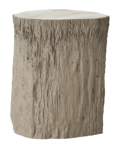 MUST Living Bijzettafel Rocca Versteend hout, 39cm* Ronde Bijzettafel