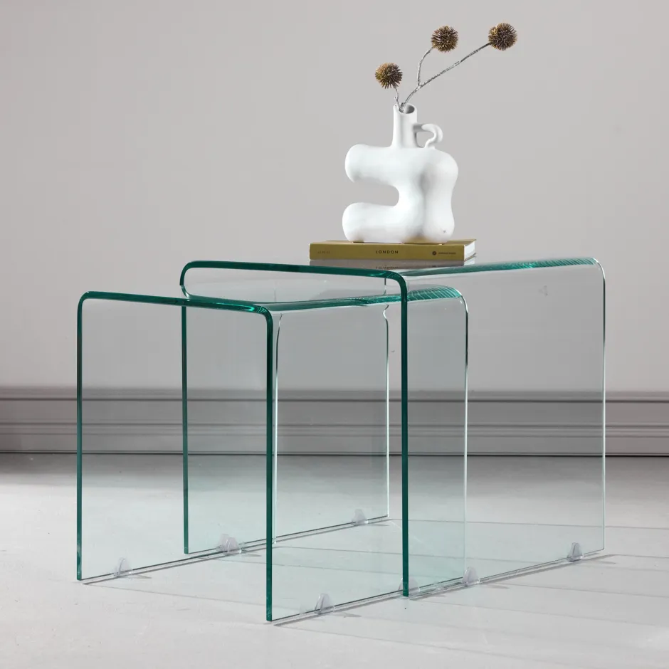 Nohr Bijzettafel Rockwell Glas, Set van 2 stuks* Bijzettafels Set