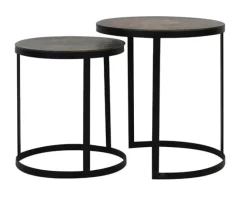 Light & Living Bijzettafel Trelo Set van 2 stuks, kleur* Bijzettafels Set|Ronde Bijzettafel