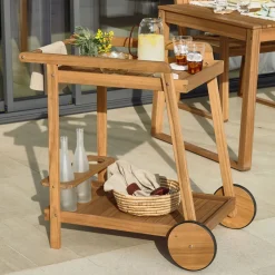 Kave Home Bijzettafel/Trolley Felisa 55 x 73cm, kleur* Loungetafels & Bijzettafels|Trolleys