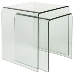 Dutchbone Bijzettafel Vetro Glas, Set van 2 stuks* Bijzettafels Set