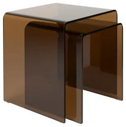 Dutchbone Bijzettafel Vetro Glas, Set van 2 stuks* Bijzettafels Set