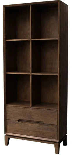 Livingfurn Boekenkast Cortez Mangohout, 200 x 83 cm* Boekenkasten