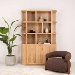 Livingfurn Boekenkast Novero Eiken, 220 x 145cm* Boekenkasten